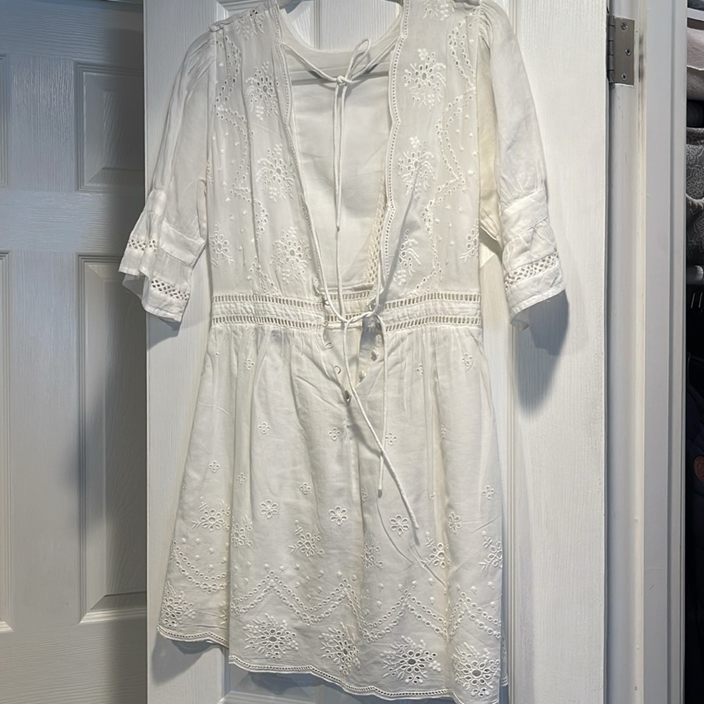 TOPSHOP Broderie Ruffle‎ Minidress - Picture 5 of 7